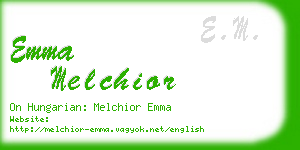 emma melchior business card